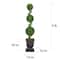 5ft. Topiary Triple Ball Boxwood Artificial Tree in Decorative Urn